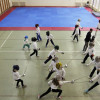 Primeros entrenamientos de esgrima y taekwondo en el antiguo pabellón de la ONCE