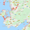 Zonas inundables de Pontevedra según Climate Central