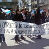 Manifestación contra la reforma universitaria durante la jornada de huelga