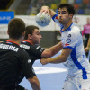 Partido entre Club Cisne Balonmano y Sinfín en el Príncipe Felipe