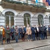 Minuto de silencio ás portas do Concello de Pontevedra polas vítimas do "Villa de Pitanxo"