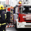 Intervención dos Bombeiros e a Policía por un incendio subterráneo en Loureiro Crespo