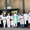 Protesta de profesionais dos PAC da área sanitaria de Pontevedra-O Salnés, no Centro de Saúde de Lérez,
