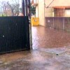 Inundación en la Rúa do Santo en Lourizán