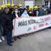 Protestas de veciños de Monte Porreiro, bombeiros e funcionarios municipais ante o pleno