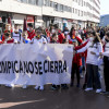 Manifestación en Pontevedra polo peche do Complexo Deportivo Rías do Sur