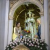 María Jesús Prieto Toranzo na ofrenda floral á Virxe Peregrina