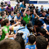 Partido de liga entre Marín Futsal e Ourense Envialia na Raña