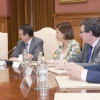 Reunión entre Carmela Silva, Abel Caballero e concelleiros de Vigo no Pazo Provincial