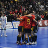 Partido entre España y Japón de fútbol sala en Marín