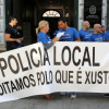 Concentración de protesta de la Policía Local de Pontevedra