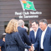 Llegada del Rey Juan Carlos, la Reina Sofía y la Infanta Elena al Real Club Náutico de Sanxenxo 