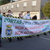 Manifestación en Portas contra el cierre de la oficina bancaria