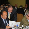 José Manuel Salgado y el subdelegado del Gobierno, Antonio Coello, durante la comida homenaje al ex comisario