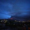 Incendio no monte da Fracha durante a noite do venres 5, visto desde Lérez
