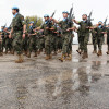 Acto de despedida de los contingentes de la BRILAT que realizarán misiones en Líbano y Mali