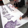 Taller de pancartas para la movilización feminista del 8M