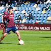 Miguel Román, en el partido de Primera RFEF entre Pontevedra CF y Linares en Pasarón