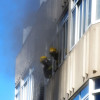 Intervención dos bombeiros por un incendio nunha cociña en Rosalía de Castro