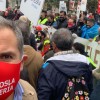 Rafa Domínguez apoiando en Madrid a protesta dos hostaleiros
