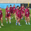 Adestramento da Selección Española no campo de Burgáns, en Cambados