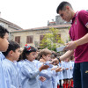Visita de xogadores do Pontevedra aos colexios San José e Barcelos