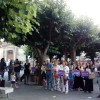 Concentración contra las violencias machistas en Cuntis tras el crimen de Vilalba