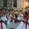 Danza de Reis de la Asociación Cultural Trépia en la plaza de la Peregrina