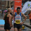Manuel Hurtado e Hassan Lekhili, na liña de meta do XX Medio Maratón Cidade de Pontevedra
