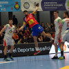 Partido de balonmano España-Bielorrusia en el Pabellón Municipal de los Deportes