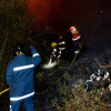 Incendio forestal próximo a unha vivenda na Puntada, en Poio