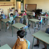 Primer día de colegio en Educación Primaria en una jornada marcada por la puesta en práctica del protocolo antiCovid-19