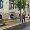 Miguel también causó desprendimientos en el edificio de Correos, en la calle García Camba