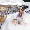 Fiesta de la espuma en A Pedreira por la vuelta al cole