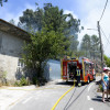 Incendio en la zona de Os Fontáns, en Santa María de Xeve