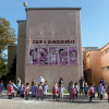Presentación do mural 'Construíndo un futuro en igualdade' no CEIP A Xunqueira 1