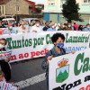 Manifestación contra o peche da sucursal de Abanca en Campo Lameiro