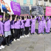 'Mancha violeta' de alumnas de los centros de FP IES Montecelo, CIFP A Xunqueira y CIFP Carlos Oroza