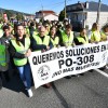 Manifestación en Raxó en recuerdo de las víctimas de la PO-308 