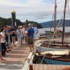 Celebración de la Recalada en el muelle de Arcade