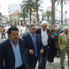 Luis del Olmo y el alcalde de Cambados antes del pregón de la Festa da Vieira