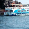 Incendio dun barco de pasaxeiros no Grove