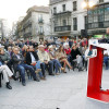 Mitin do PSdeG-PSOE ao aire libre na praza da Peregrina