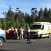 Accidente entre un camión cisterna e un turismo en Cuntis