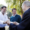 Mariano Rajoy e Alberto Núñez Feijóo saúdan a Gerardo Fernández Albor en Soutomaior