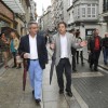 A delegación portuguesa de Aveiro percorre a rúa Michelena acompañados polo alcalde de Pontevedra