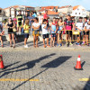Participantes no campionato galego de acuatlón, celebrado en Poio