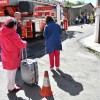 Intervención dos bombeiros nun edificio de Marín