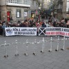 Protesta contra a ampliación da EDAR dos Praceres na Praza da Peregrina