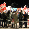 Pegada de carteles en el inicio de la campaña de las elecciones gallegas de 2020